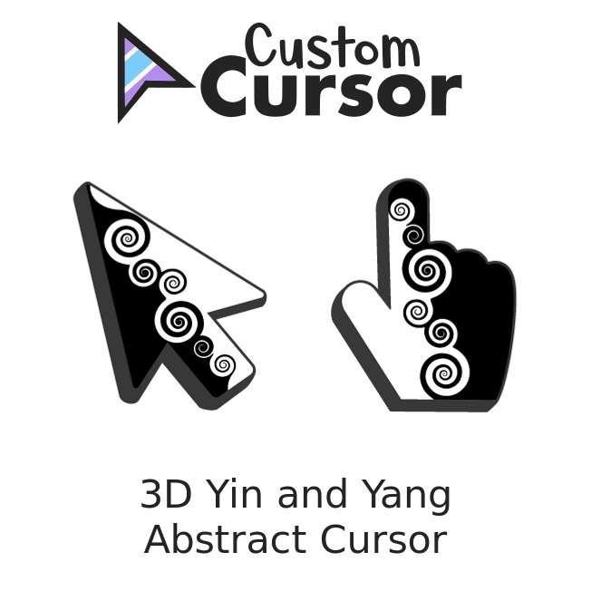 3D Yin and Yang Abstract cursor – Custom Cursor
