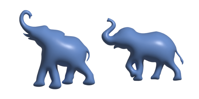 Simple 3D Blue Elephant курсор