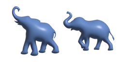 Simple 3D Blue Elephant Cursor