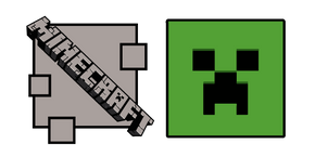 Minecraft Game Logo and Creeper cursor