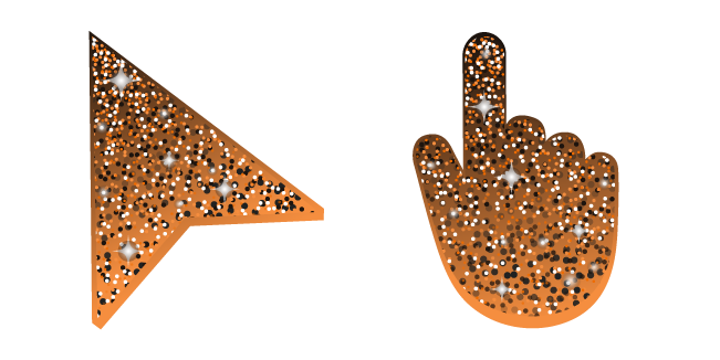 UT Orange Glitter Cursor