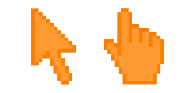 Saffron Orange Pixel Cursor