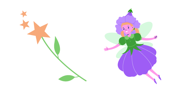 Purple Fairy and Flower Wand Cursor