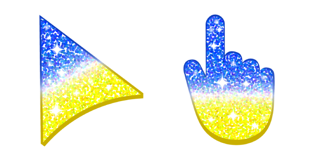 Freedom Blue Energizing Yellow Glitter cursor – Custom Cursor