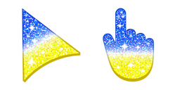 Freedom Blue Energizing Yellow Glitter Cursor