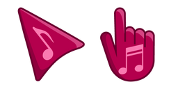 Notes on Crimson Red Background Cursor