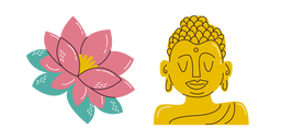 VSCO Girl Buddha and Lotus Cursor