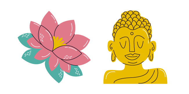 VSCO Girl Buddha and Lotus Cursor