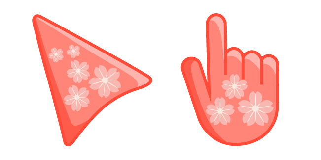 Sakura on Pink Background Cursor