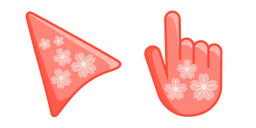 Sakura on Pink Background Cursor