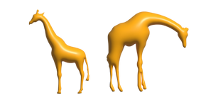Simple 3D Orange Giraffe Curseur