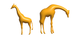 Курсор Simple 3D Orange Giraffe