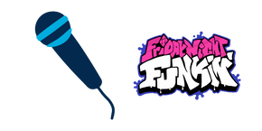 Fiday Night Funkin' Game Logo and Mike cursor
