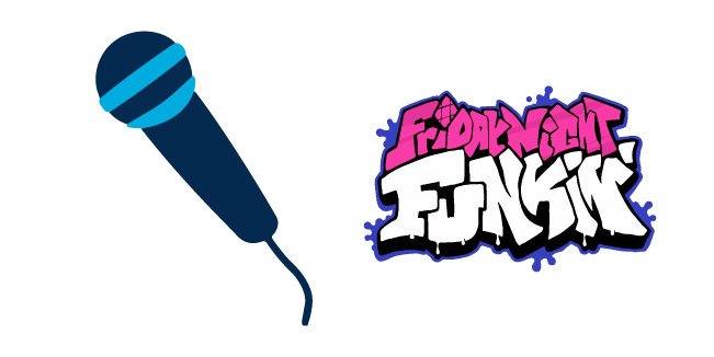 Fiday Night Funkin' Game Logo and Mike курсор