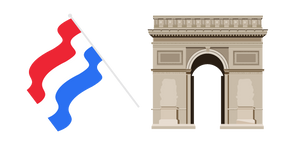 Курсор French Flag and Arc de Triomphe