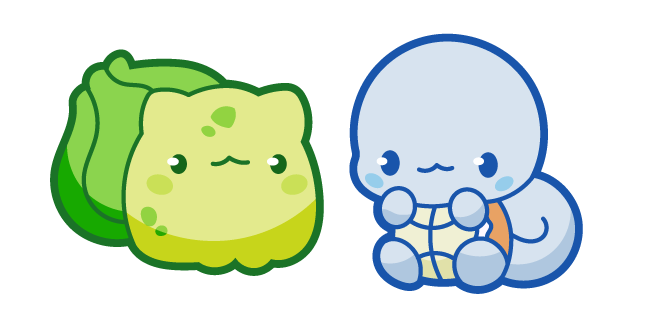 Kawaii Pokemon Bulbasaur and Squirtle Cursor