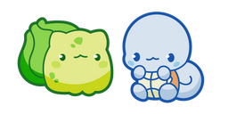 Kawaii Pokemon Bulbasaur and Squirtle Curseur