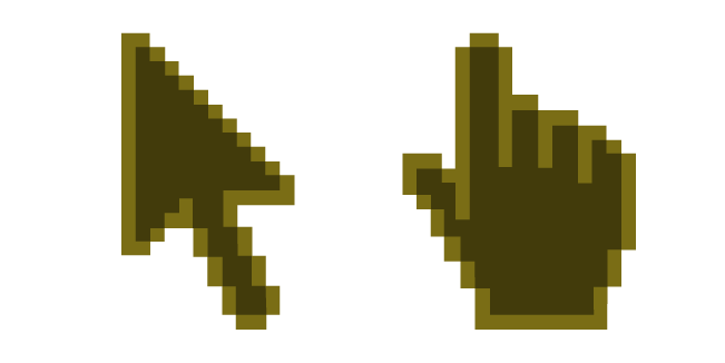 Drab Dark Brown Pixel Cursor