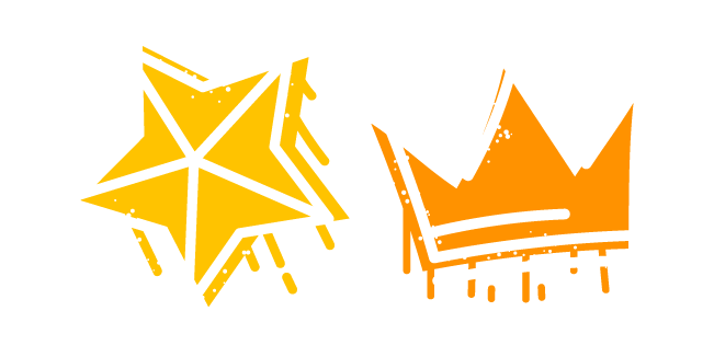 Graffiti Crown and Star Cursor