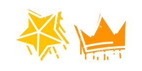 Graffiti Crown and Star cursor