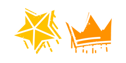 Graffiti Crown and Star Cursor