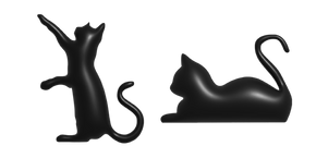 Simple 3D Black Cat cursor