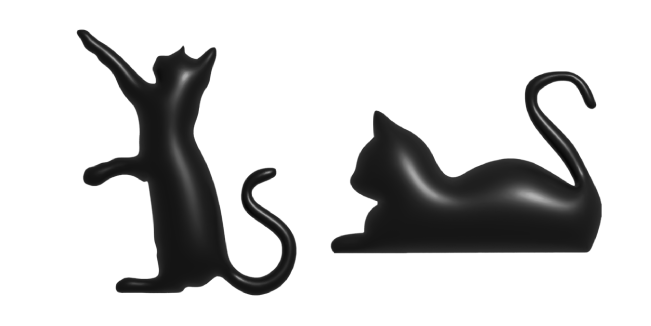 Simple 3D Black Cat курсор