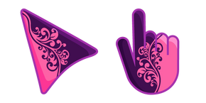 Pink and Purple Floral Pattern Cursor