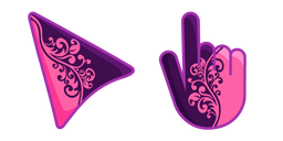 Pink and Purple Floral Pattern Curseur