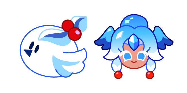 Cookie Run Blue Slushy Cookie and Icy Birdie Cursor