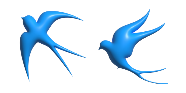 Simple 3D Blue Swallow курсор