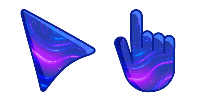 Neon Purple and Blue Lights Cursor