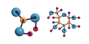 Курсор Simple 3D Blue and Red Molecules