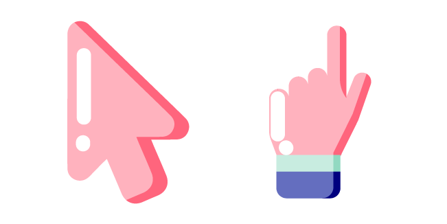 Minimal Pink Hand Cursor