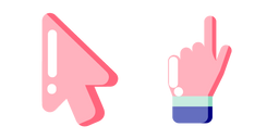 Minimal Pink Hand Cursor