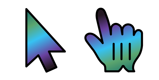 Peacock Feather Gradient cursor – Custom Cursor