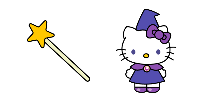 Hello Kitty Purple Witch курсор