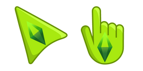 The Sims Plumbob on Green Background Cursor