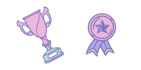 VSCO Girl Olympic Medal and Cup Cursor