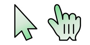 Pastel Green Gradient Cursor