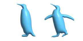 Simple 3D Blue Penguin cursor