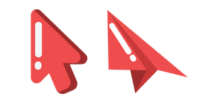 Minimal Red Paper Airplane Cursor