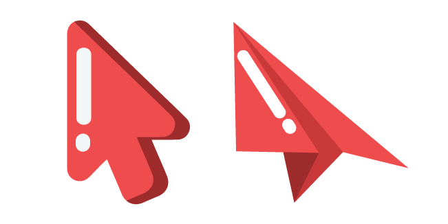 Minimal Red Paper Airplane Cursor