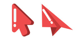 Minimal Red Paper Airplane Curseur