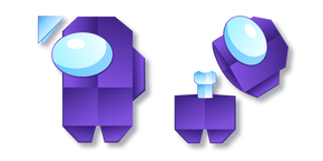 Origami Among Us Purple Character cursor