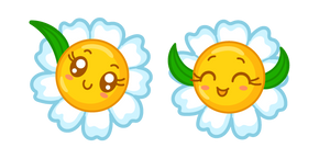 Kawaii Smiling Happy Daisy cursor