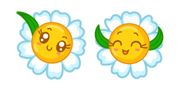 Kawaii Smiling Happy Daisy Cursor