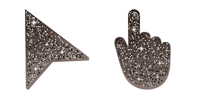 Jet Black Glitter Cursor