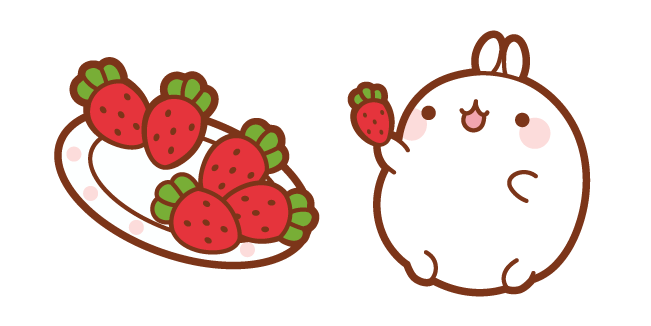 Molang and Strawberry курсор