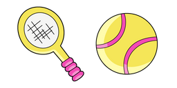 VSCO Girl Tennis Ball and Tennis Racket Cursor